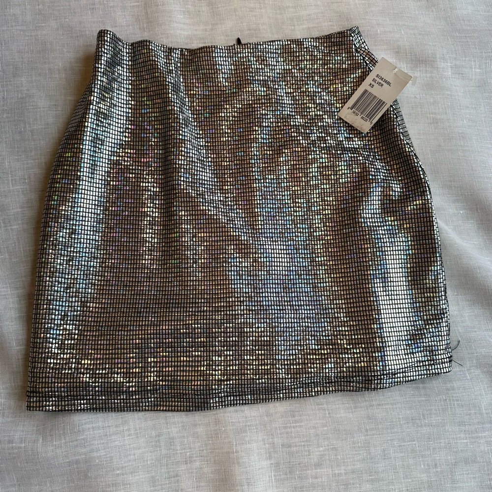 Silver Sequin Mini Pencil Skirt for Cocktail Events